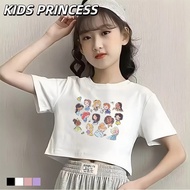 (24 Hours Delivery) In 2025! Girls Short Sleeve T-Shirt 1 Cotton Printed A57