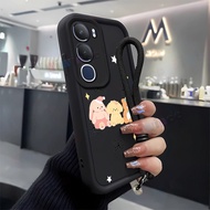 Vỏ cho Vivo y19s/Vivo y19s Pro Ốp hoạt hình động vật dễ thương với bàn giao dây TPU mềm Silicone chố