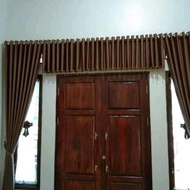 Satu Paket Gorden Jendela Korden Poni Rempel Pintu Utama Ruang Tamu