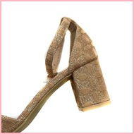 ❁ ♒ ⊙ ♞,♘Nobless Korean Suede High Heel Sandals Block Heels KF41201