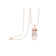 IU HA Cute Robot Necklace SWAROVSKI Swarovski Crystal (Pink Gold Coding)