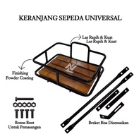 Federal Universal MTB Bike Basket Universal Wooden Bike Basket