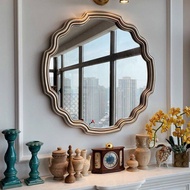 80CM  Bathroom Mirror Beauty Mirror Dressing Mirror Wall Mounted Mirror Decorative Mirror Retro Amer