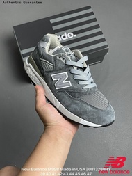 นิวบาลานซ์ New Balance M998 Made In USA Classic Running Shoes - Premium Suede Finish NB รองเท้าผ้าใบผู้ชาย รองเท้าบาสเกตบอล รองเท้าเทรนนิ่ง รองเท้าวิ่งเทรล รองเท้าผ้าใบสีดำ