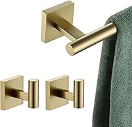32 Inch Towel Bars Towel Rails Bathroom Robe Hook Bath Towel Coat Hooks 2 Pack Brushed Gold B4005BG-