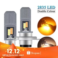 Motorcycle LED flashlight 12-80V antenna light H4 P15D bA20D 8SMD, white/yellow high/low light