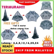 FREE 4 ITEM Bubu udang, bubu ketam, bubu ikan perangkap ikan jenis payung