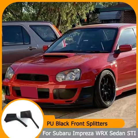 Car Front Bumper Splitters for Subaru Impreza WRX Sedan STI 2004 2005 PU Black Side Chin Lips Cupwin