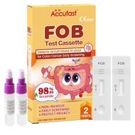 Accufast 2Pcs intestinal test Quick test FOB Testkits Colon Cancer Test for Home Faecal Occult Blood