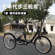 24Elderly Tricycle Variable Speed Tricycle Leisure Human Foot Electric Adult Car Shuttle Scooter