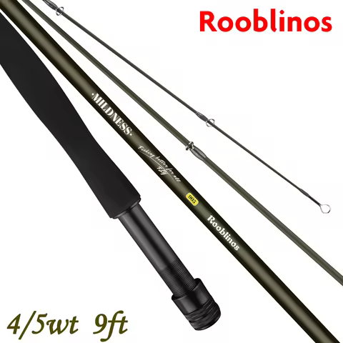 ROOBLINOS Fly Fishing Rod 4/5wt，9ft（2.7m）Ultra Lite，Carbon Rod，Freshwater Fly Rods，JIT，2026 New Fish