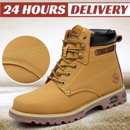 New Safety work men's leather boots men's shoes steel toe breathable non-slip boots industrial and construction shoes steel toe work safety shoes labor insurance shoes KSP2