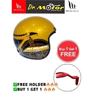 MT HELMETS LE MANS 2 SV CAFE RACER B9 GLOSS GOLD CAFE RACER VINTAGE TOPI KELEDAR HARLEY DAVISON 100%