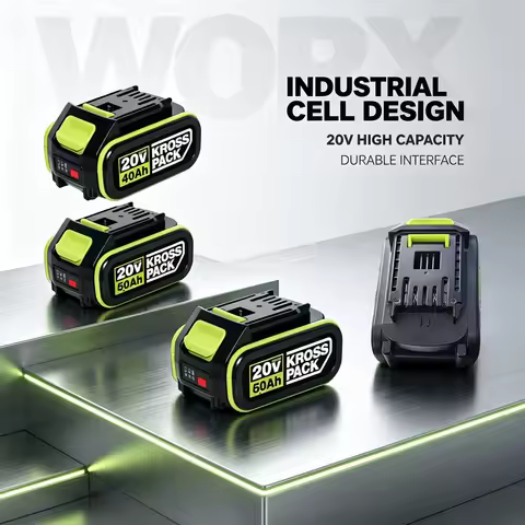 20V 5.0/6.0Ah Replacement lithium ion Battery,for WORX Series Power Tool,with LED Indicator,Compatib