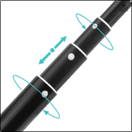 Nchu สำหรับ DJI OM4ก้านต่อกล้องส่องทางไกลก้านต่อมัลติฟังก์ชั่น,กิมบอลไม้เซลฟี่อุปกรณ์เสริมสำหรับ Mob