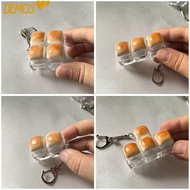 [DEMO3] Fidget Keychain, Caramel Bread Design DIY Keyboard Finger Keyboard Cap, Relaxing Keycap Keys