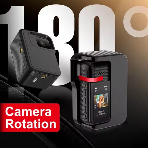 Mini Action Camera 2.7K S80 HD Thumb Camera Magnetic Portable Design 180° Rotating Lens POV Recordin