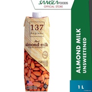 ✾☑137 Degrees Almond Milk Unsweetened (1 x 1L)