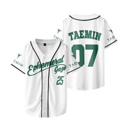 2025 Taemin Ephemeral Gaze World Tour Short Sleeve T-shirt Baseball Jersey Streetwear Baseball Unifo
