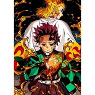 3D Anime LED painting, LED landscape painting, gentle bedroom LED light for Anime fans, 3 light mode