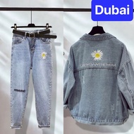 ÁO KHOÁC JEAN CHẤT BÒ NAM CHỐNG NẮNG HOA CÚC HÀN QUỐC CHẤT MEN NGẦU - DUBAI FASHION