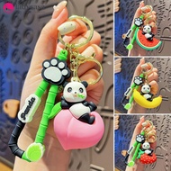 Ladysasa Car Key Chain Pendant Cartoon Pandas Pendant Keychain Delicate Simple Key Chain for Girls C