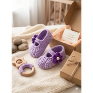 Baby Crochet Shoes (Flower) (10 cm)