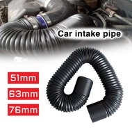 63/76mm Black Car Air Intake Hose Ducting Feed Pipe Hose Flexible For Air Filter