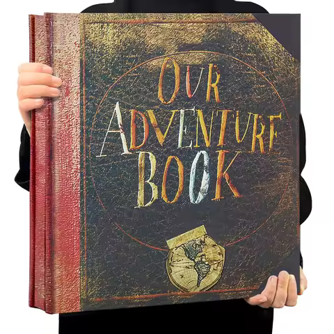 Retro Hardcover Photo Album Scrapbook Our Adventure Book Diy Handmade Album For Anniversary Wedding 