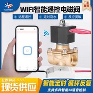 無線WIFI智能遠程遙控電磁閥電控閥水閥銅閥220V24電子水管開關閥