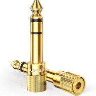 UGREEN 35mm 635mm Conversion Adapter Audio Cable Stereo Mini Plug Female ⇒ Stereo Standard Plug Male