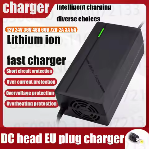 12V 24V 36V 48V 60V 72V Charger Lithium Li-ion Battery Pack 12.6V 29.4V 42V 54.6V 67.2V 84V Smart Fa