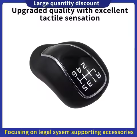 Leather Manual Stick Gear Shift Knob Lever Shifter 6 Speed For Hyundai Creta IX25 Kia Forte Cerato K