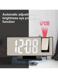 多功能數碼鬧鐘 LED投影鐘 充電數碼時鐘 自動感光時鐘 帶USB