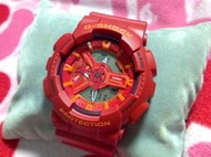 ☆JIN_1983☆ 全新 CASIO G-SHOCK 全紅 多層次雙顯示 GA-110AC-4ADR