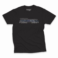 Railindo - Adult Train Locomotive T-Shirt CC 203 WNB MONOLINE - CC 203 02 03 SDT