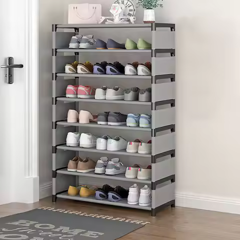 4-storey/8-storey shoe rack made of advanced non-woven fabric, shoe storage rack for wardrobes, entr