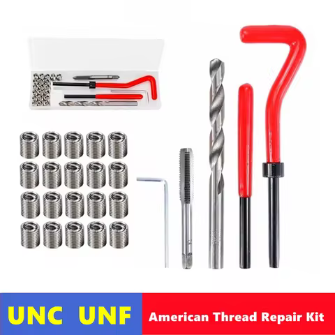 UNC UNF American thread repair kit 1/4 5/16 3/8 7/16 1/2, for Restoring Damaged Thread Spanner Wrenc
