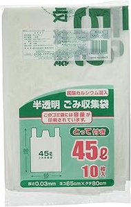 Nippon Giken Industry NKG-41T Trash Bags with Snags, Translucent, 1.6 gal (45 L), 25.6 x 31.5 inches
