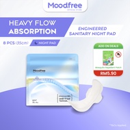 Moodfree Night Use Sanitary Pad 35cm | Women Period Pad | Tuala Wanita |卫生棉 [ADD ON DEAL]