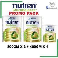 EXP07/26 Nestle Nutren GlucoBalance (previously named as Nutren Diabetik) 800gX2 FOC Coffee 55GX3