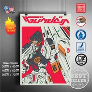 (Ready Stock) Mobile suit Gundam 144 RX-78-2 / RX78-2 / RX78 2 Gundam wall poster sticker deco poste