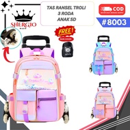 GIOBAGS 3-Wheel Trolley Bag for Elementary School Girls 8003
