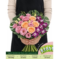 FCMRY02 - Eustoma, Rose, Orchid & Monstera