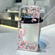 เคสโทรศัพท์ดอกไม้ 1ชิ้น ใสมากดอกไม้และแพรออกดอก กันกระแทกหนา เข้ากับ IPhone 16/16 Pro/16 Plus/16 Pro