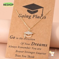 ME Pendant Necklace, Band drill Alloy Clavicle Chain, 2024 Card Graduation Cap Graduation Graduation Jewelry Students