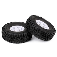Injora 4Pcs 1.55 Beadlock Plastic Rim Tires Rc Crawler Car Ax90069