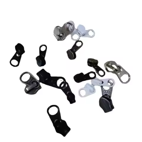 50pcs/Lot 3# 5# Short Non Lock CN Ykk Nylon Coil Zipper Pull Slider for Chain Sleeping Bag Tent Tail
