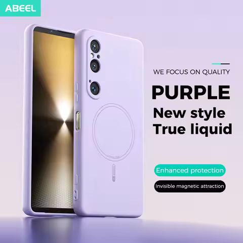 Magnetic Case For Sony Xperia 1 VI 1V 10 5 V For MagSafe Liquid Silicone Comfortable Feel Built in F