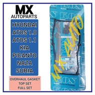 HYUNDAI ATOS 1.0 / 1.1 KIA PICANTO NAZA SURIA G4HG ENGINE TOP OR FULL OVERHAUL GASKET SET (CARBON)
